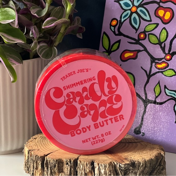 NWT Limited Addition Trader Joes Shimmering Candy Cane Body Butter - Picture 1 of 3